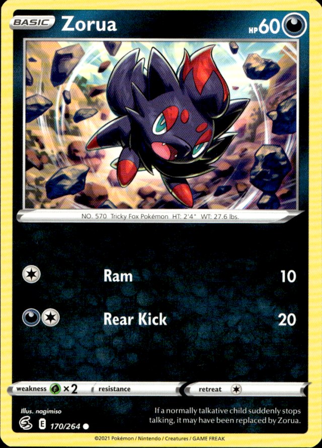 Scanned front of Zorua